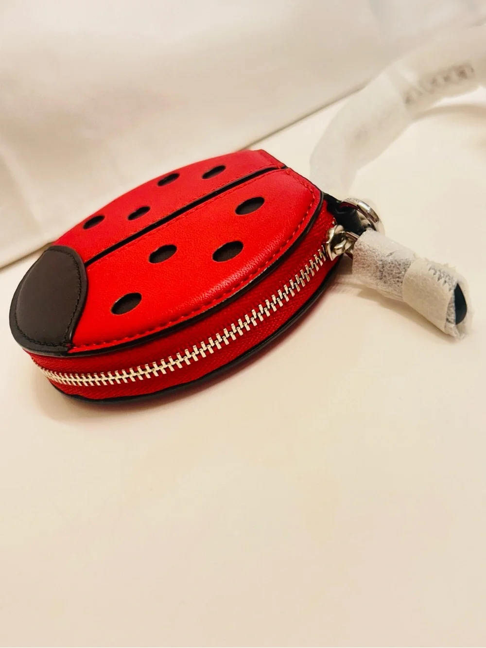 RARE COACH Ladybug Wallet/ Change Wallet/ Keychain/ Bag Charm